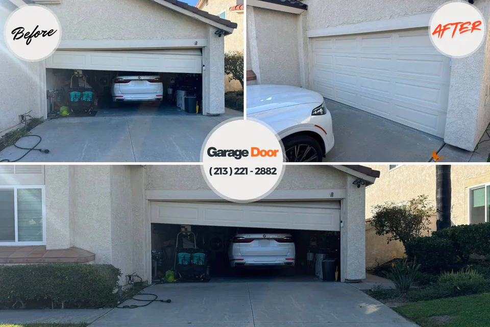 Before and after: garage door repair Catawissa, PA